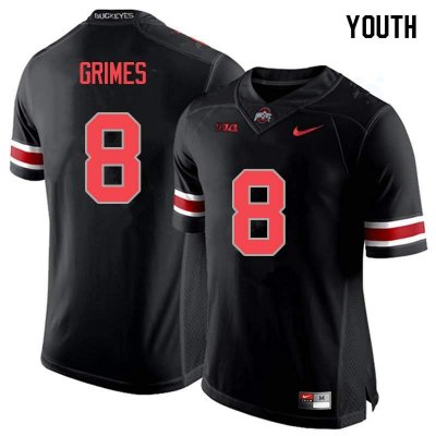 NCAA Ohio State Buckeyes Youth #8 Trevon Grimes Blackout Nike Football College Jersey ENT8245NF